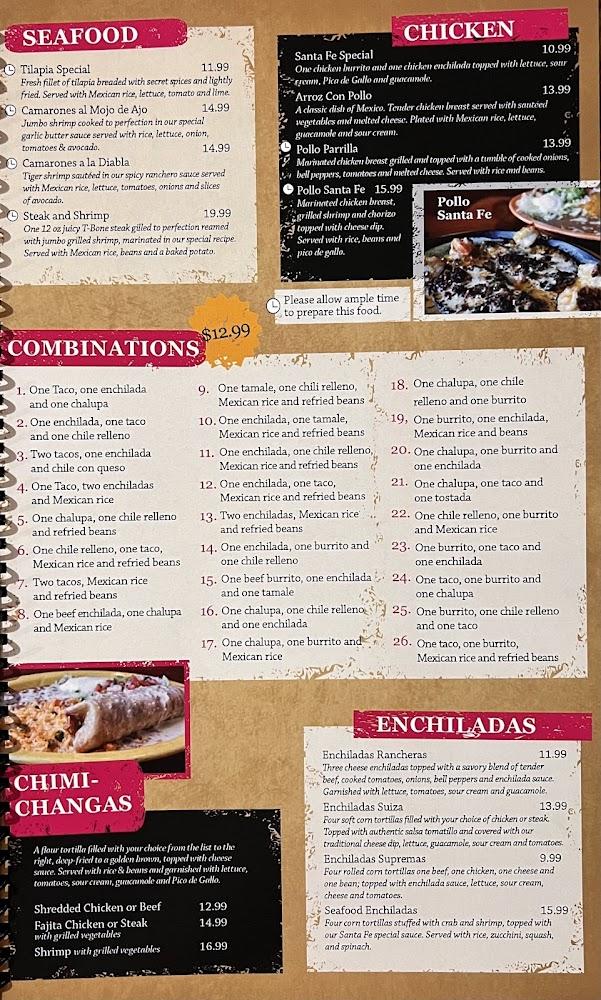santa fe mexican grill Menu image 3