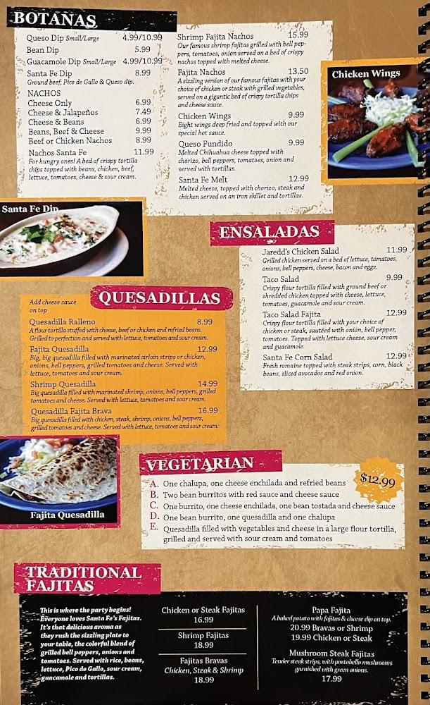 santa fe mexican grill Menu image 4